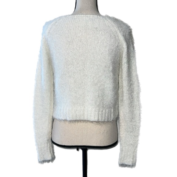 DECREE small snowdrift sweater super soft sparkly long sleeve cropped length NwT - Picture 9 of 10